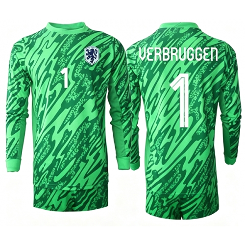 Billige Fotballdrakt Nederland Bart Verbruggen #1 Keeper Replika Bortedrakt VM 2026 Langermet Billige Fotballdrakt Nederland Bart Verbruggen #1 Keeper Replika Bortedrakt VM 2026 Langermet